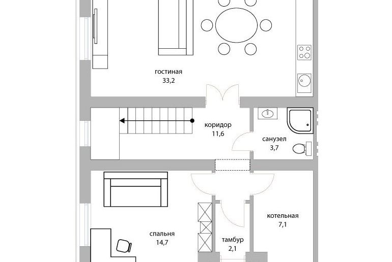 Таунхаус в Подмосковье, Орловъ 140м2