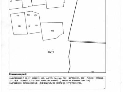 Земельные участок в Подмосковье для пмж, Русино