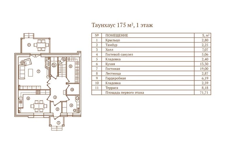 Таунхаус в районе Домодедовский, Юсупово 186м2